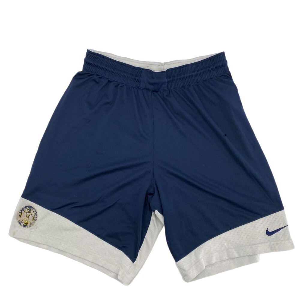 Nike Blue Athletic Flared Canvas Basketball Shorts | Men's Size L